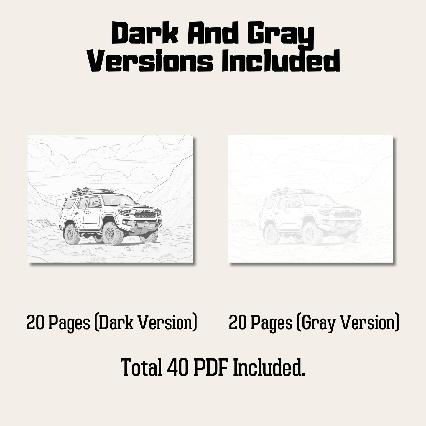 Sports Utility Vehicle Coloring Book, Fun and Educational SUV Coloring Pages