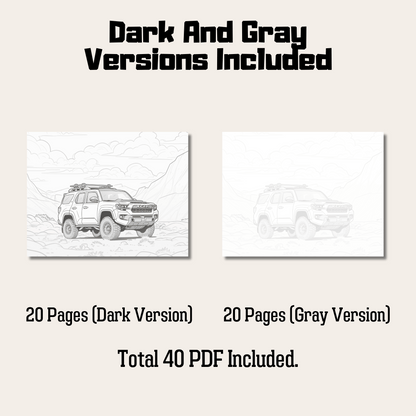 Sports Utility Vehicle Coloring Book, Fun and Educational SUV Coloring Pages