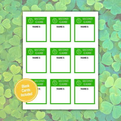 St. Patrick's Day 5 Second Game | Printable 5 Sec St. Patrick's Day Party Game