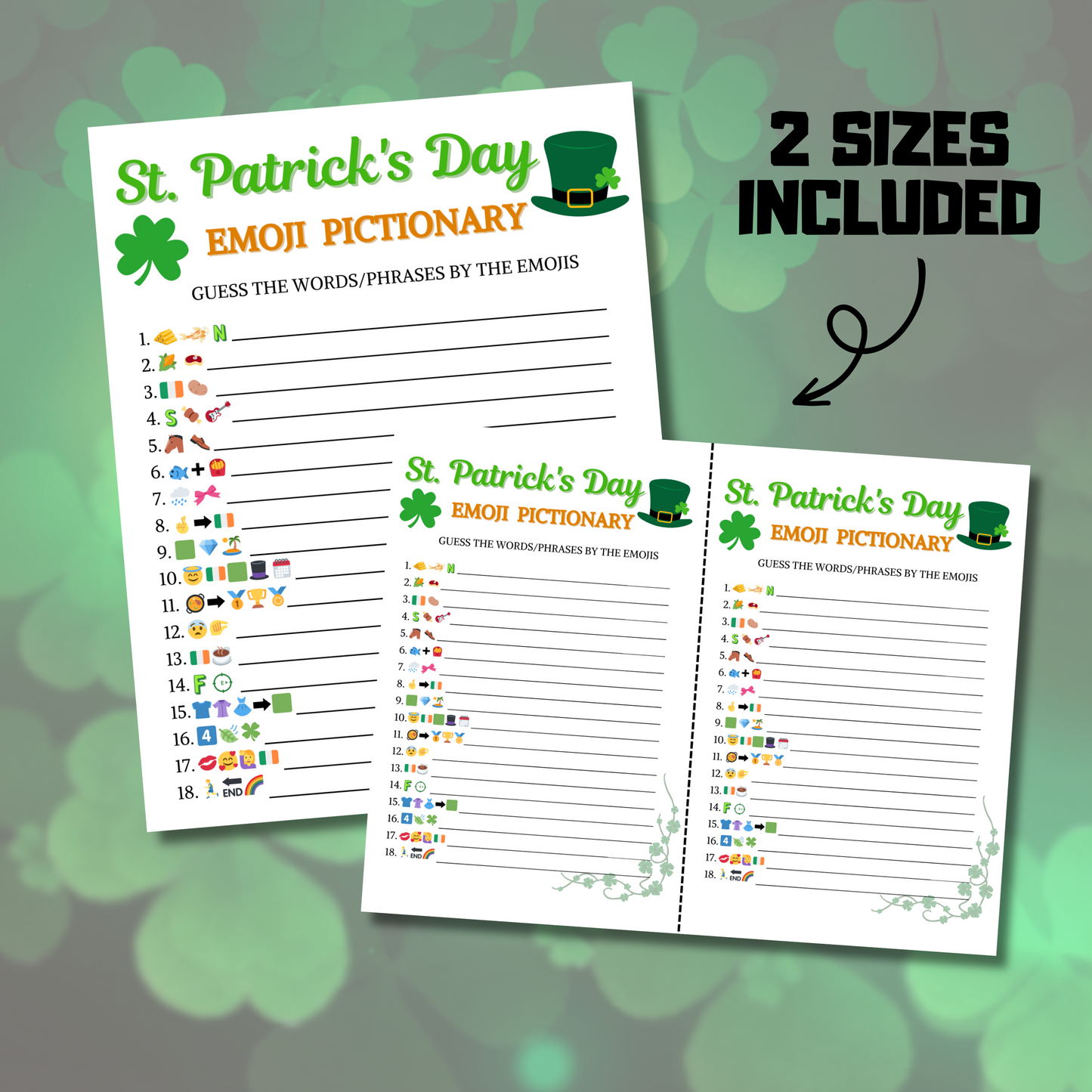 St. Patrick's Day Emoji Pictionary Game | Fun St. Patty's Day