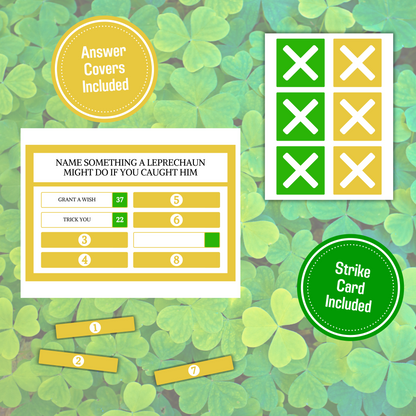 St. Patrick's Day Friendly Feud Game | Printable St. Patrick's Day Game