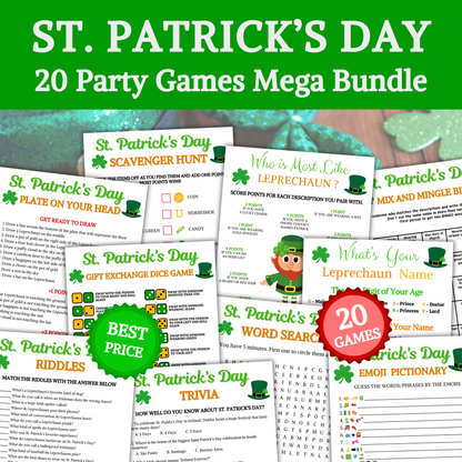 St. Patrick's Day Games Bundle | 20 Party Games MEGA Bundle
