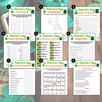 St. Patrick's Day Games Bundle | 20 Party Games MEGA Bundle