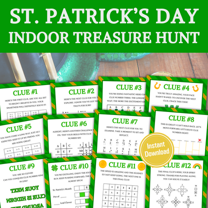 St. Patrick's Day Indoor Treasure Hunt | St. Patrick's Day Scavenger Hunt For Older Kids