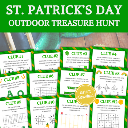 St. Patrick's Day Outdoor Treasure Hunt | St. Patrick's Day Scavenger Hunt For Older Kids