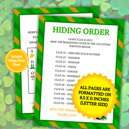 St. Patrick's Day Outdoor Treasure Hunt | St. Patrick's Day Scavenger Hunt For Older Kids