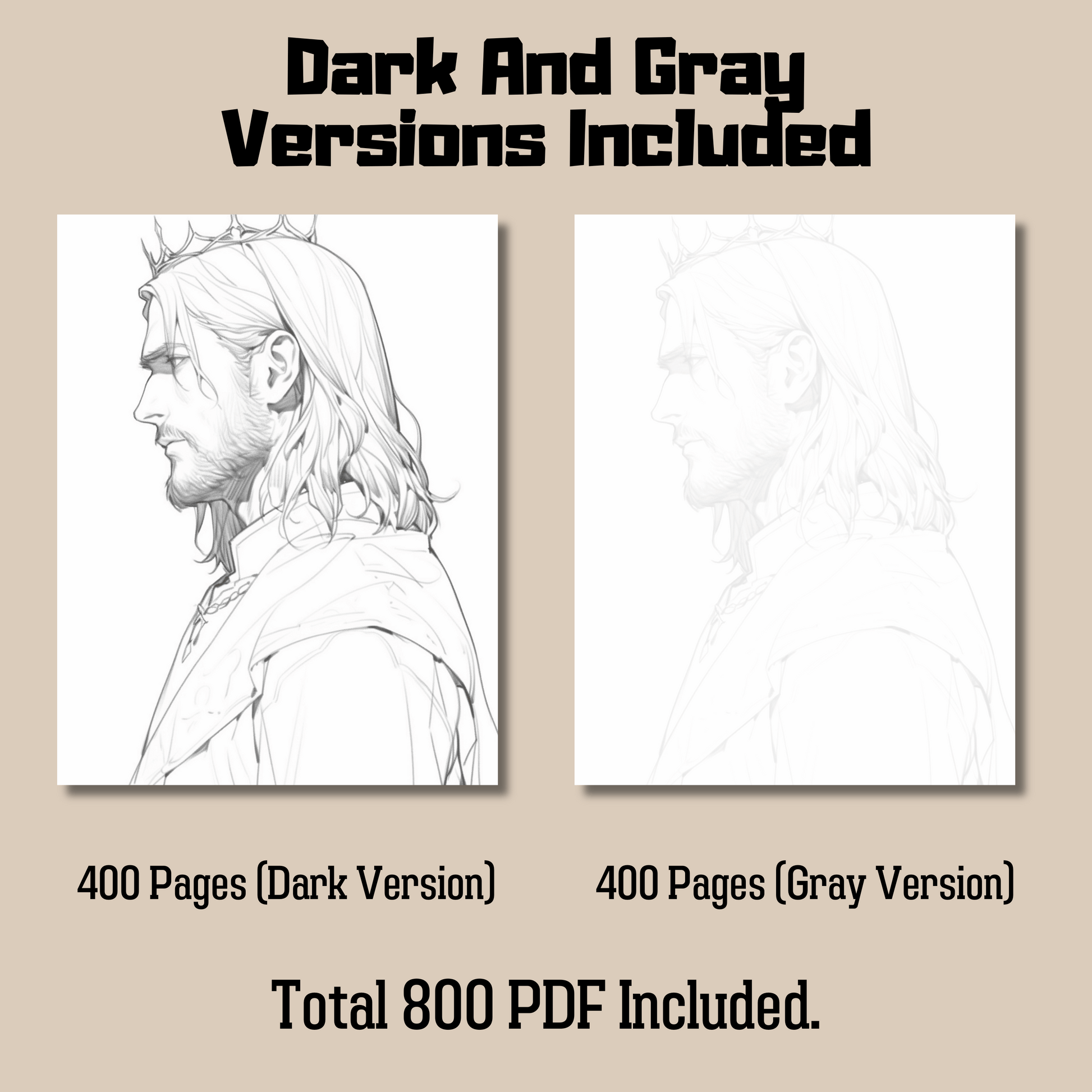 Story Characters Coloring Book Mega Bundle: Story Character Dark And Gray Versions Demo