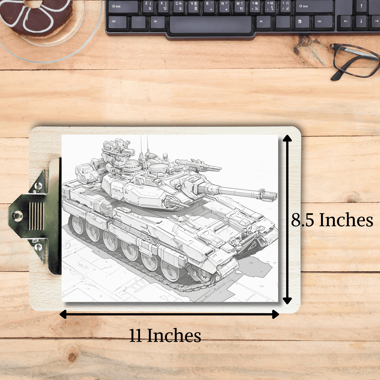 Tank Coloring Book, 20 Pages of Military Vehicle Designs for All Ages