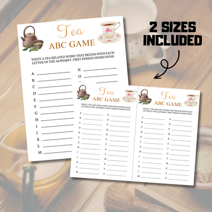 Tea ABC Game | Minimalist Tea Name Game