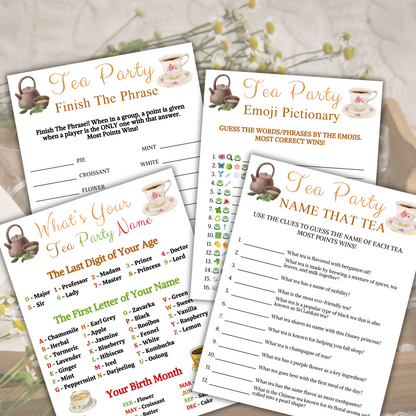 Tea Party Game Bundle | 15 Tea Party Games BEST Price Bundle