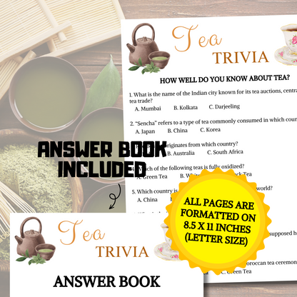 Tea Trivia Game | Minimalist Tea Trivia Quiz