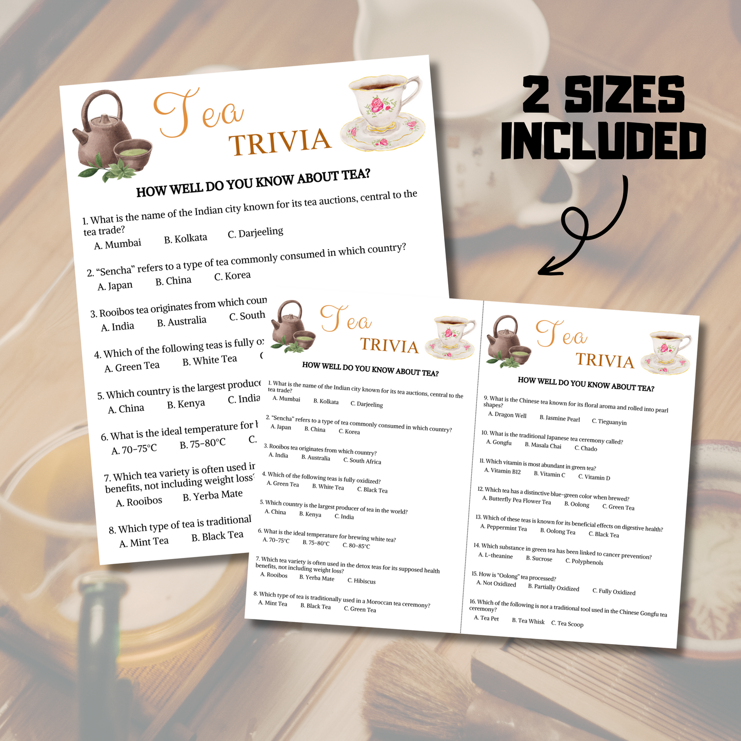 Tea Trivia Game | Minimalist Tea Trivia Quiz