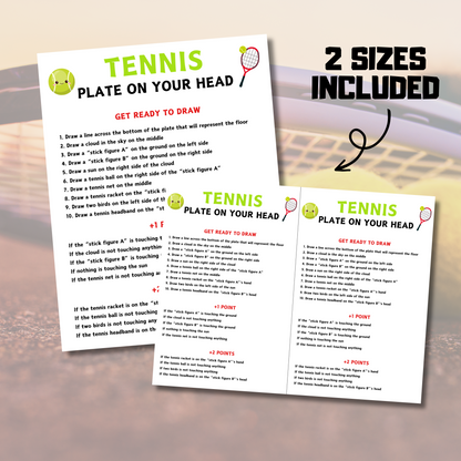 Tennis Plate On Your Head Game | Hilarious Tennis Drawing Game