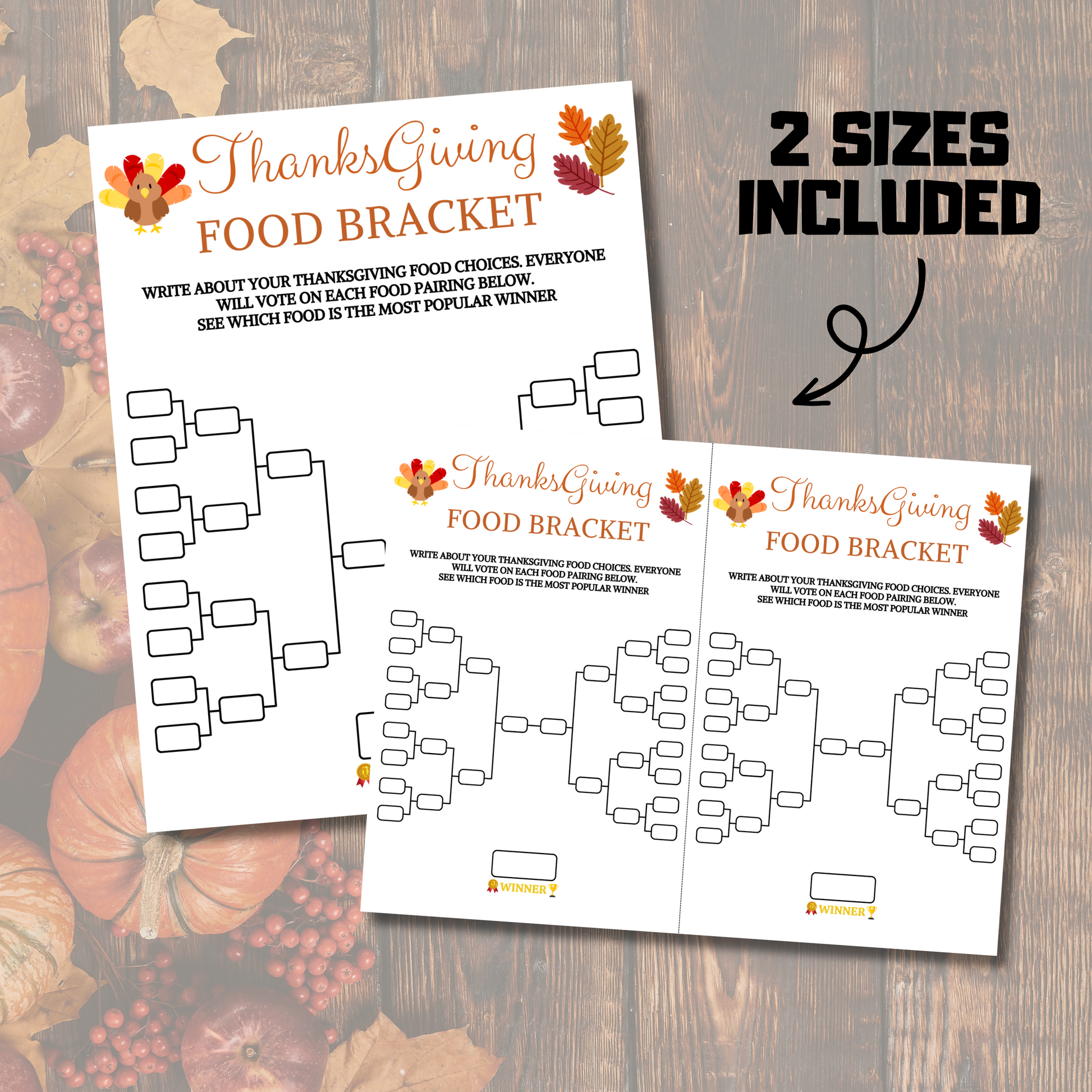 ThanksgivingFoodBracketGame Promo3 thanksgiving food bracket game | thanksgiving table game