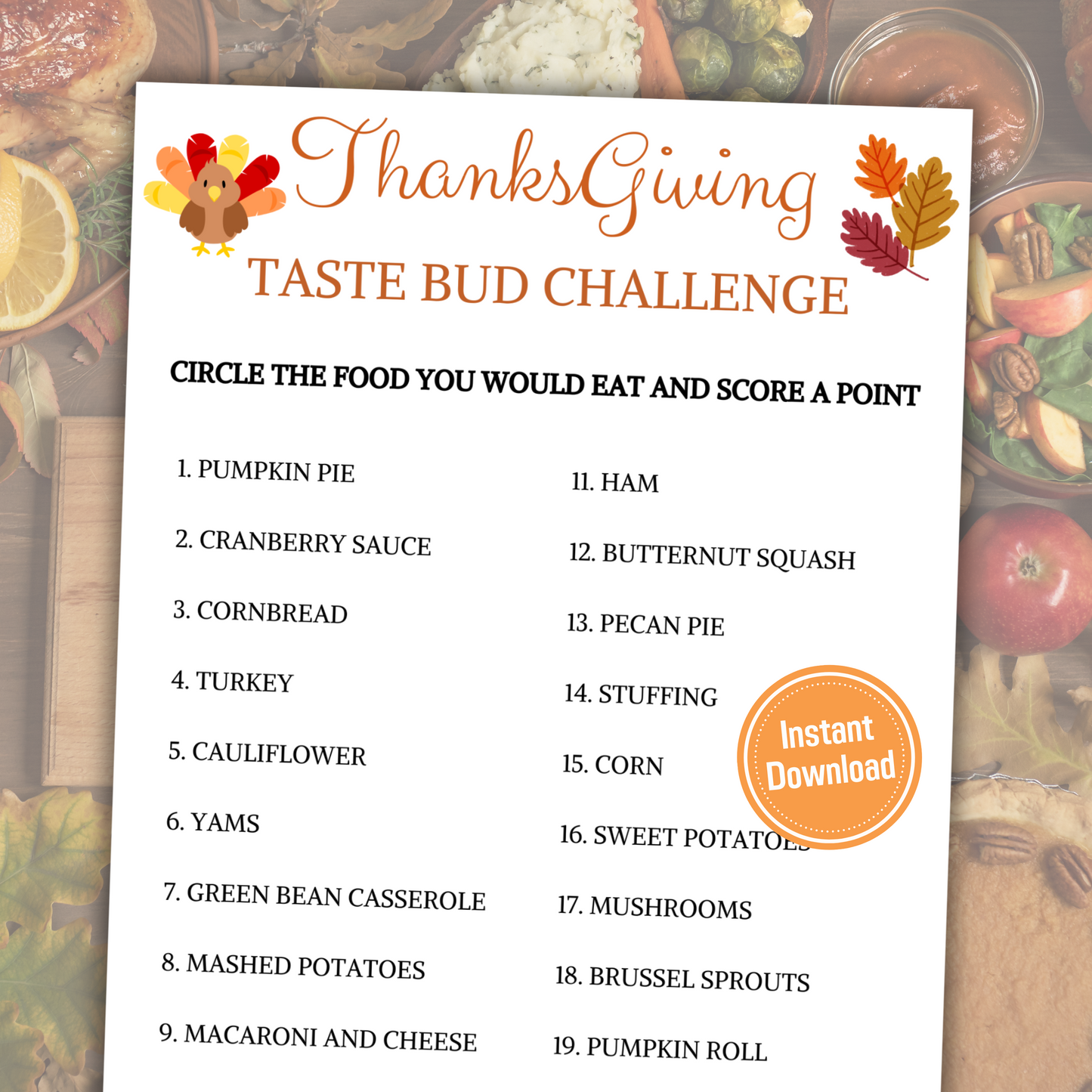 Thanksgiving Taste Bud Challenge | Friendsgiving Food Game