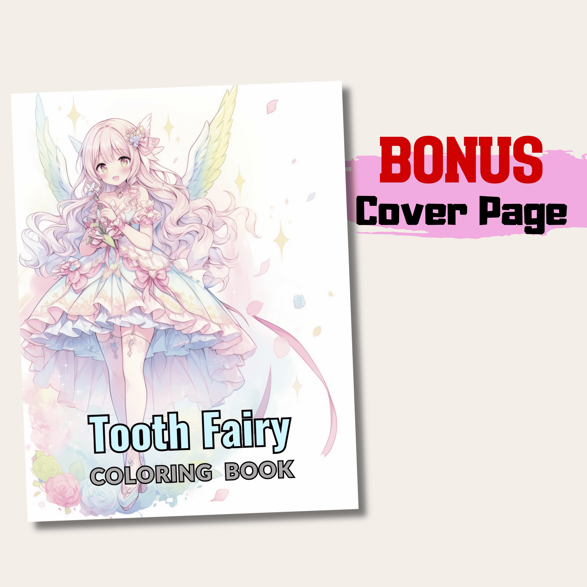 Tooth Fairy Coloring Book 1: Tooth Fairy Cover Page