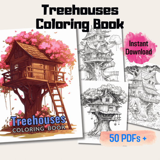 Treehouses Coloring Book 1: Treehouses