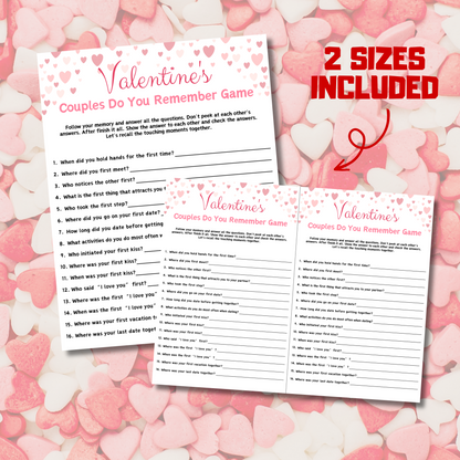 Valentine's Day Do You Remember Game | Couples Memory Quiz Game
