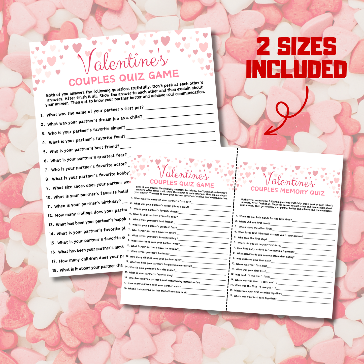 Valentine's Couples Quiz Game | Valentine Activities for Couples