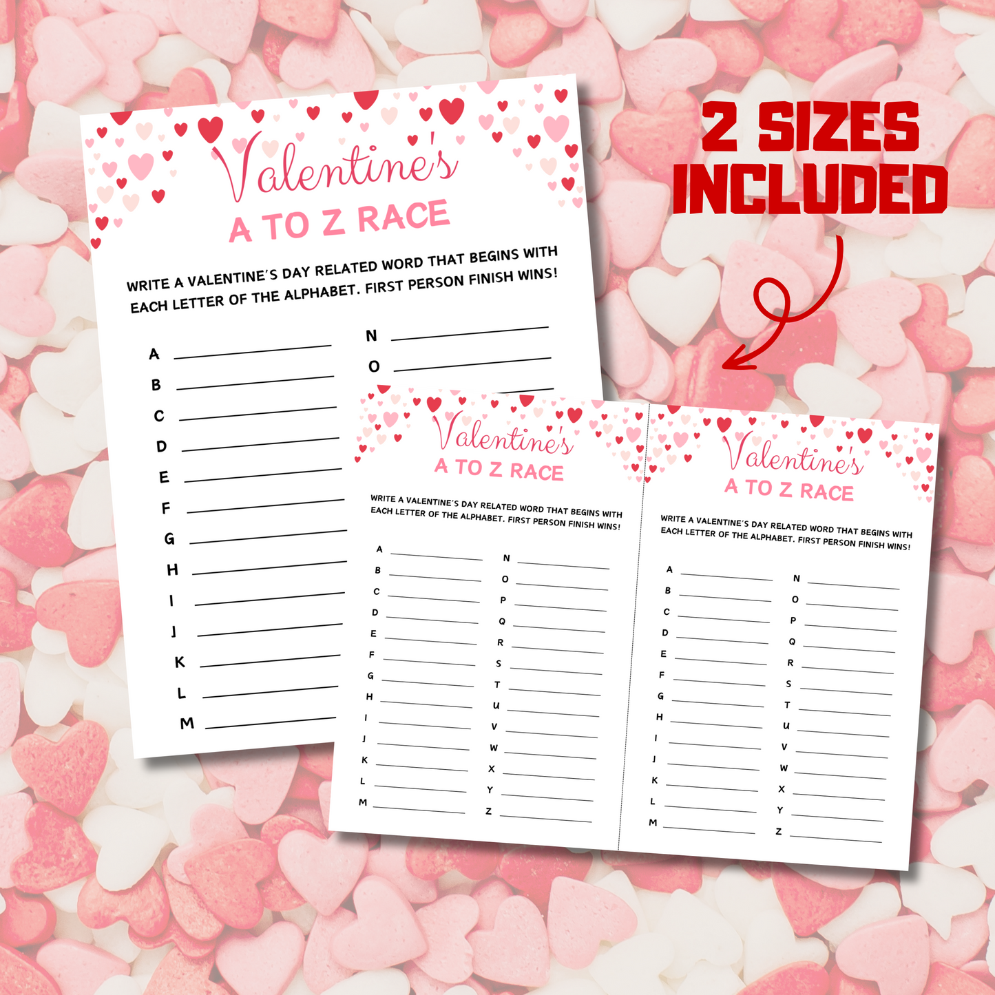 Valentine's Day A To Z Race Game | Valentines Day ABC Game