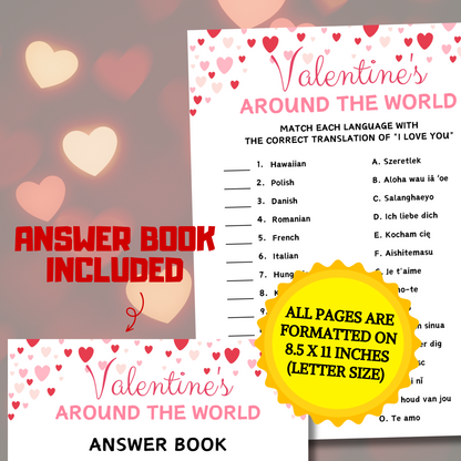 Valentine's Day Around The World Game | Translate I Love You Game