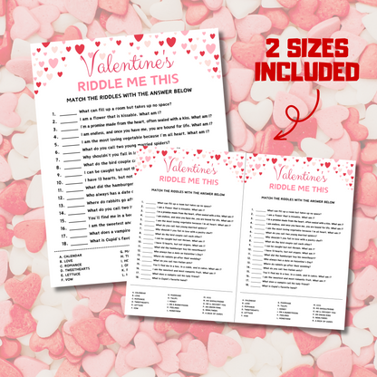 Valentine's Day Riddle Me This Game | Love Riddles Game