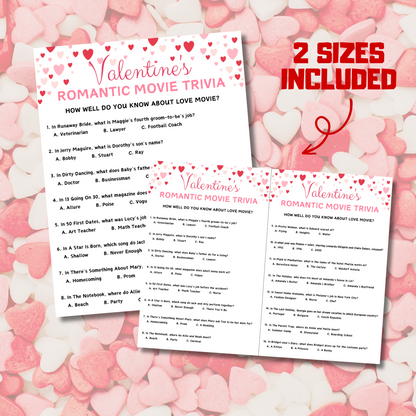 Valentine's Day Romantic Movie Trivia Game | Love Movie Trivia Game