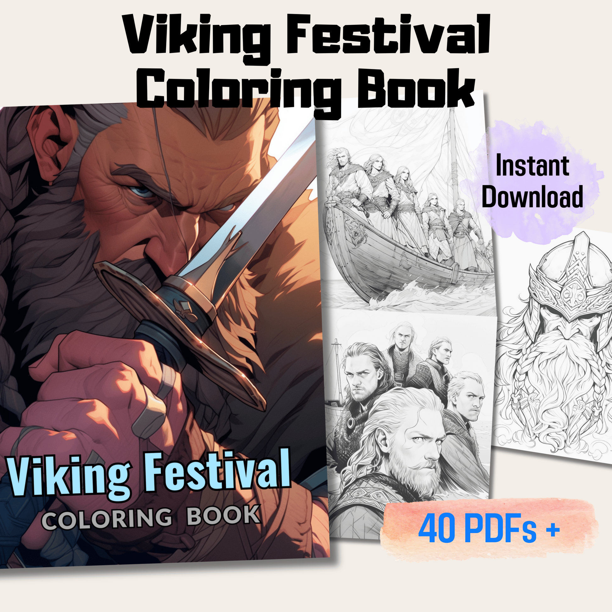 Viking Festival Coloring Book 1: Viking Festival