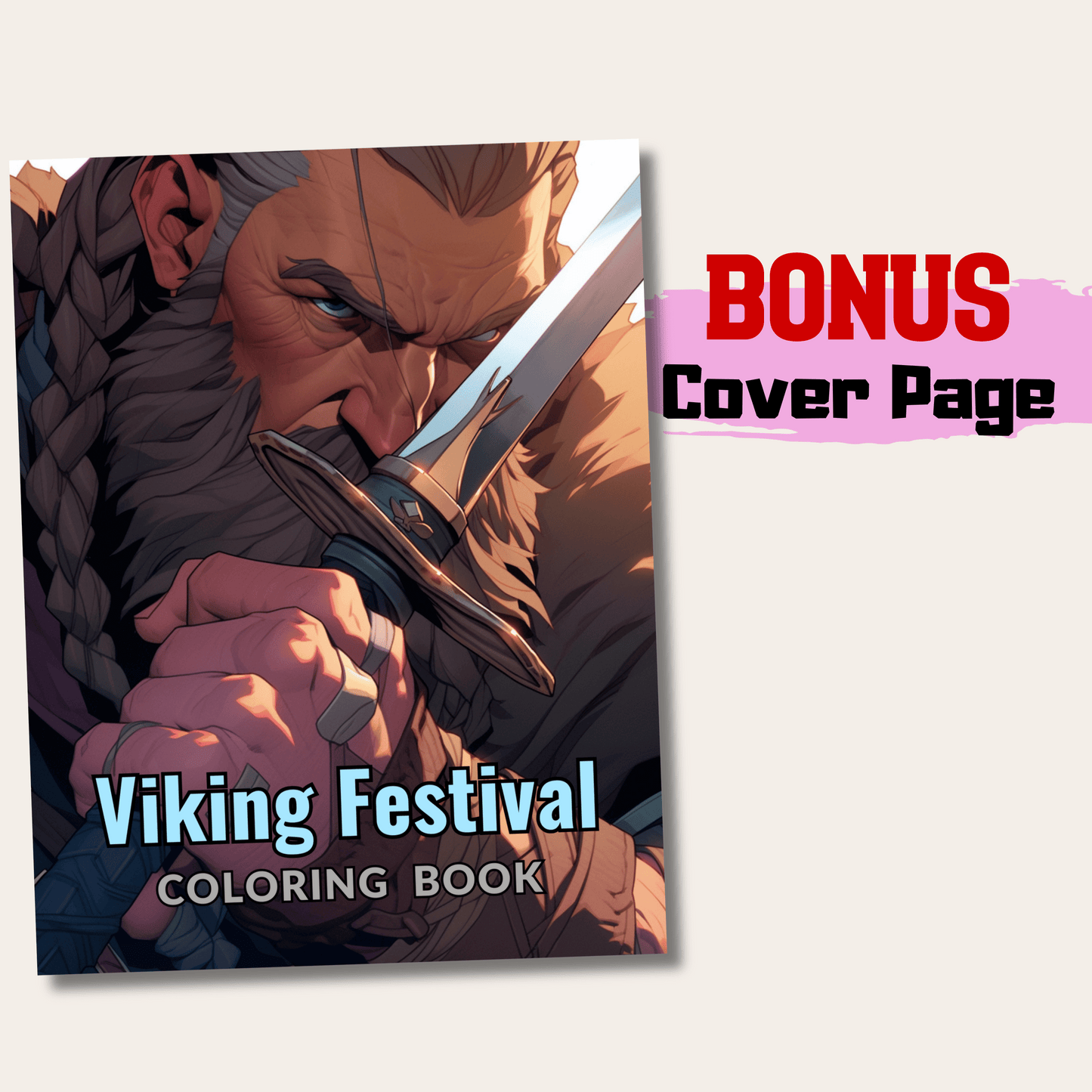 Viking Festival Coloring Book 1: Viking Festival Cover Page