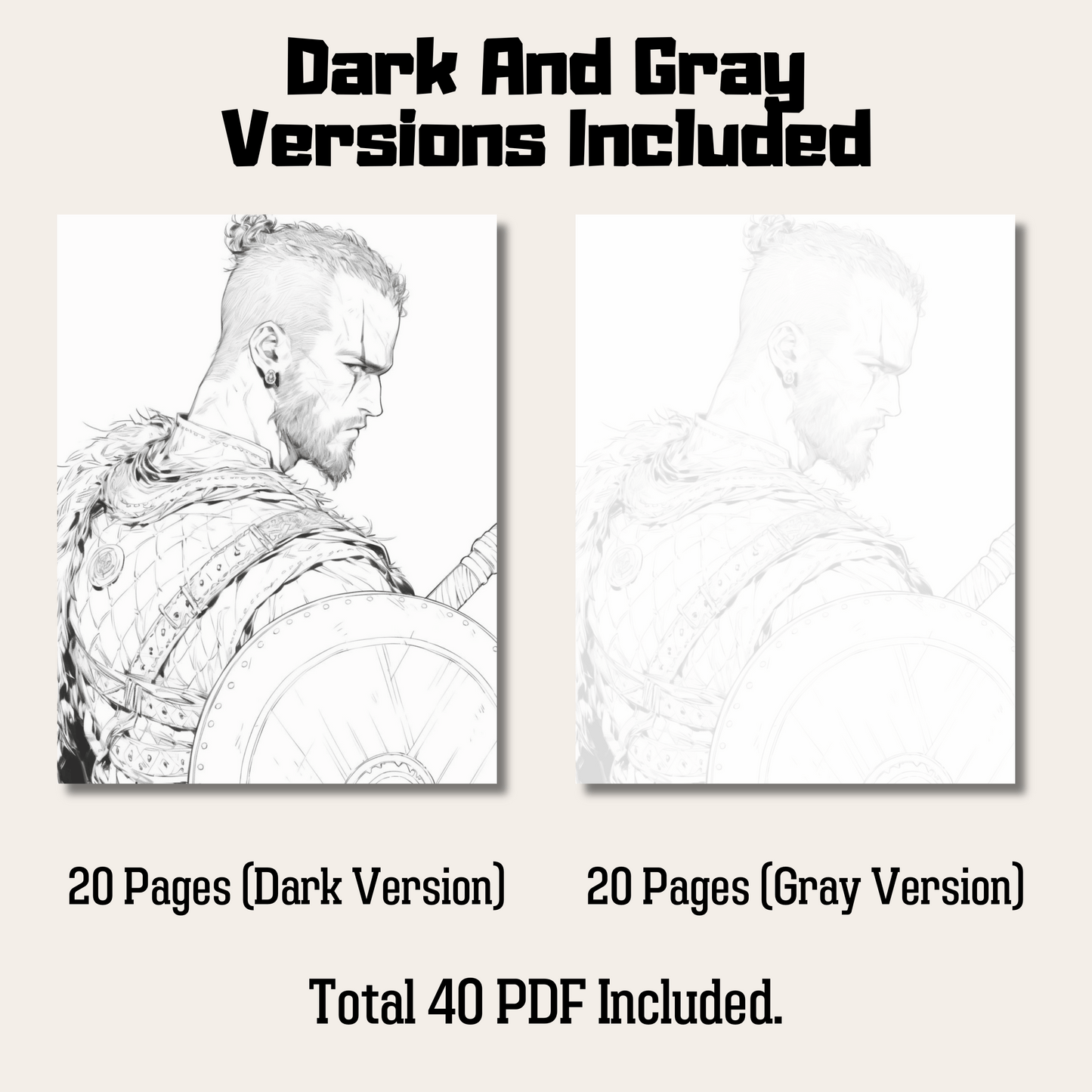 Viking Festival Coloring Book 1: Viking Festival Dark And Gray Versions Demo