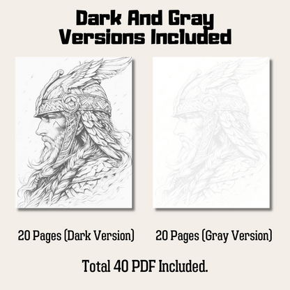 Viking Festival Coloring Book 2: Viking Festival Dark And Gray Versions Demo