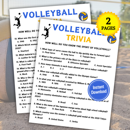 Volleyball Trivia Game | Volleyball Knowledge Quiz Game
