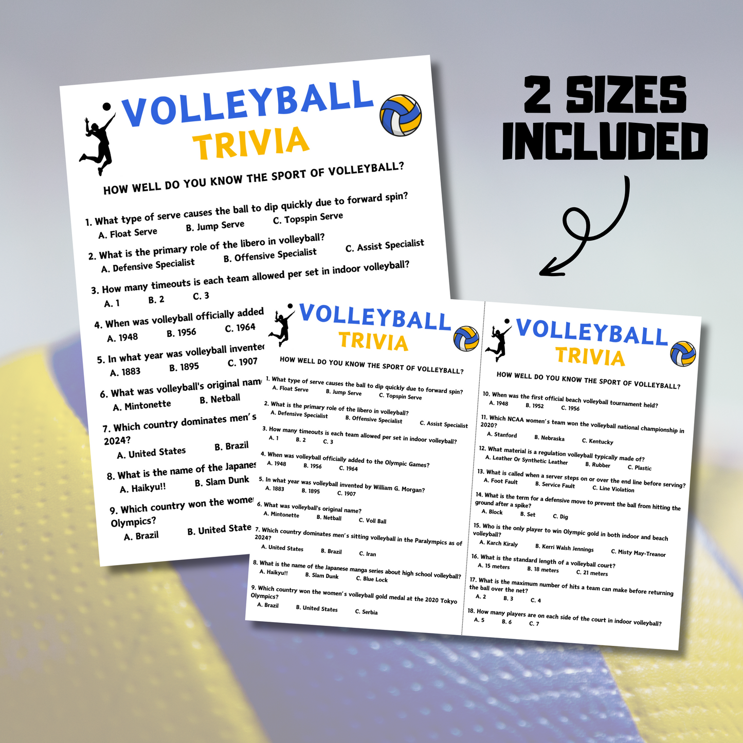 Volleyball Trivia Game | Volleyball Knowledge Quiz Game