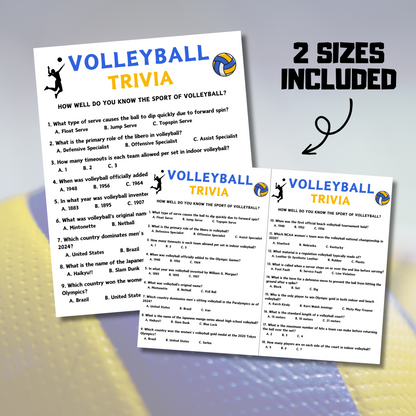 Volleyball Trivia Game | Volleyball Knowledge Quiz Game