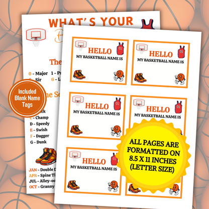 What's Your Basketball Name Game | Basketball Party Name Generator