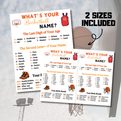 What's Your Basketball Name Game | Basketball Party Name Generator