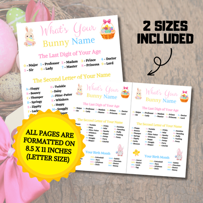 What's Your Bunny Name Game | Easter Party Hare Name Generator