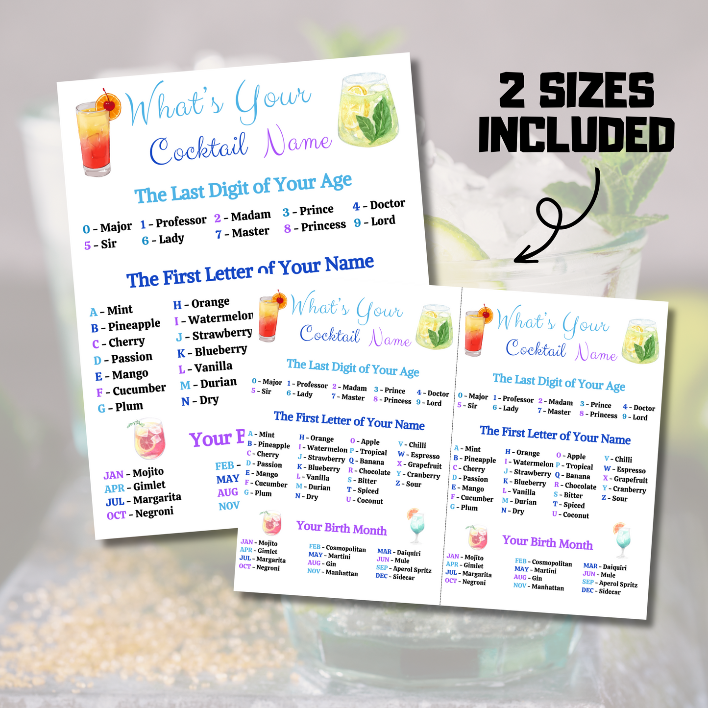 What's Your Cocktail Name | Printable Cocktail Name Generator