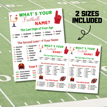What's Your Football Name Game | American Football Name Generator