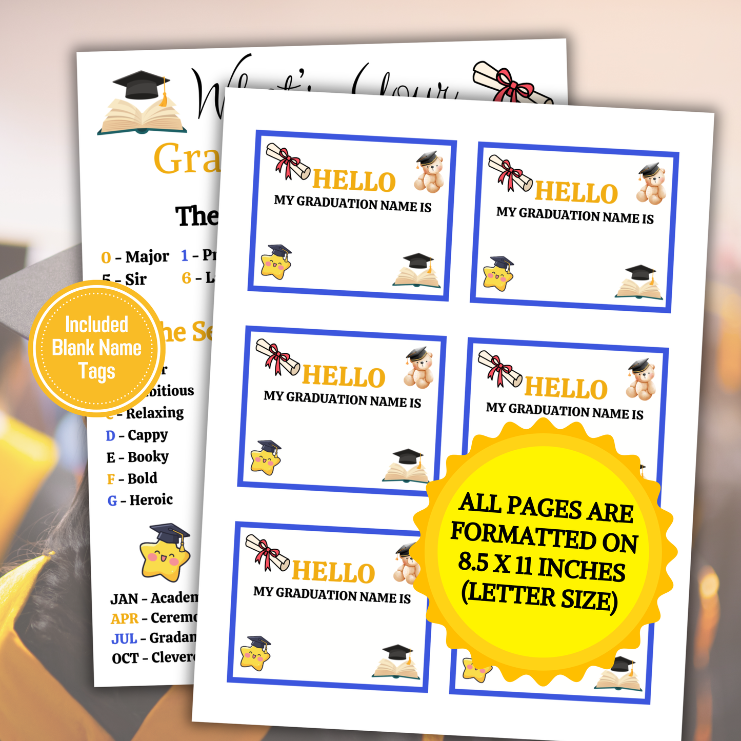 What's Your Graduation Name Game | Printable Graduation Name Creator