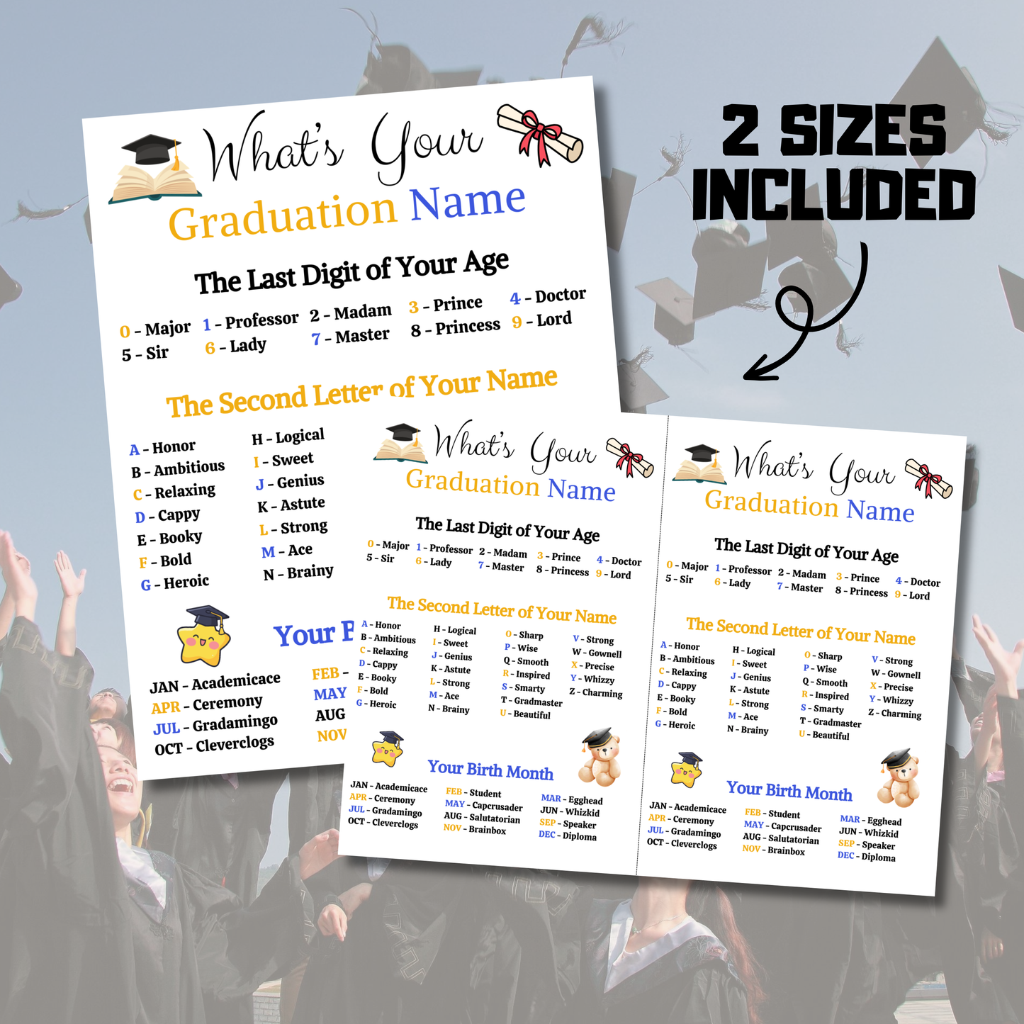 What's Your Graduation Name Game | Printable Graduation Name Creator