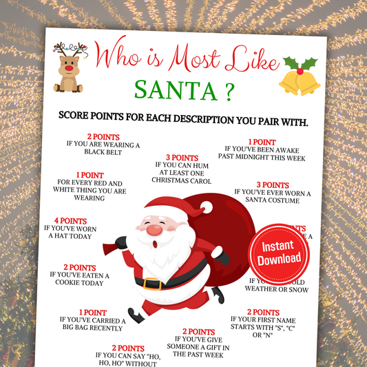 Who Is Most Like Santa Game | Christmas Most Likely to Game