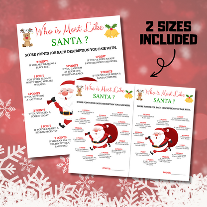 Who Is Most Like Santa Game | Christmas Most Likely to Game