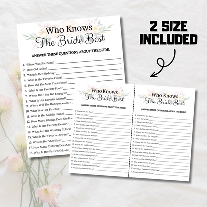 Who Knows The Bride Best | How Well Do You Know The Bride