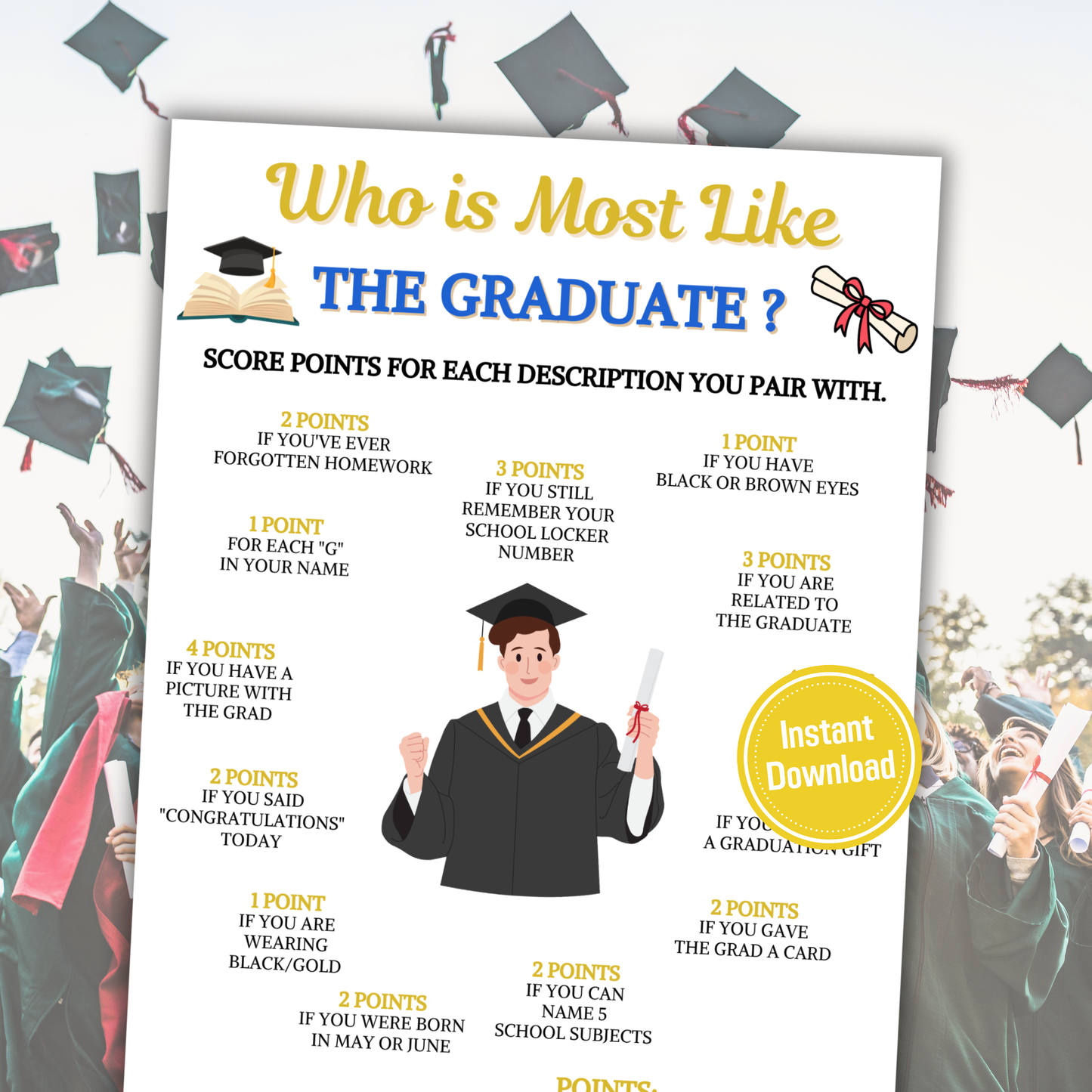 Who Is Most Like The Graduate Game | Icebreaker Game for Graduation