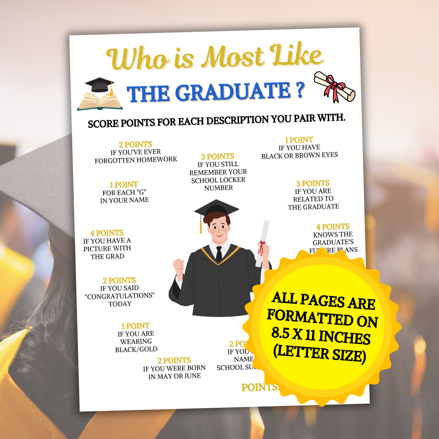 Who Is Most Like The Graduate Game | Icebreaker Game for Graduation