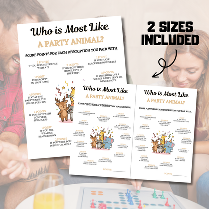 Who Is Most Like A Party Animal Game | Icebreaker Games