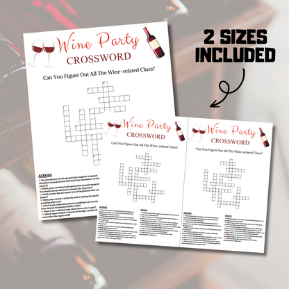 Wine Crossword Game | Wine Crossword Puzzle Game