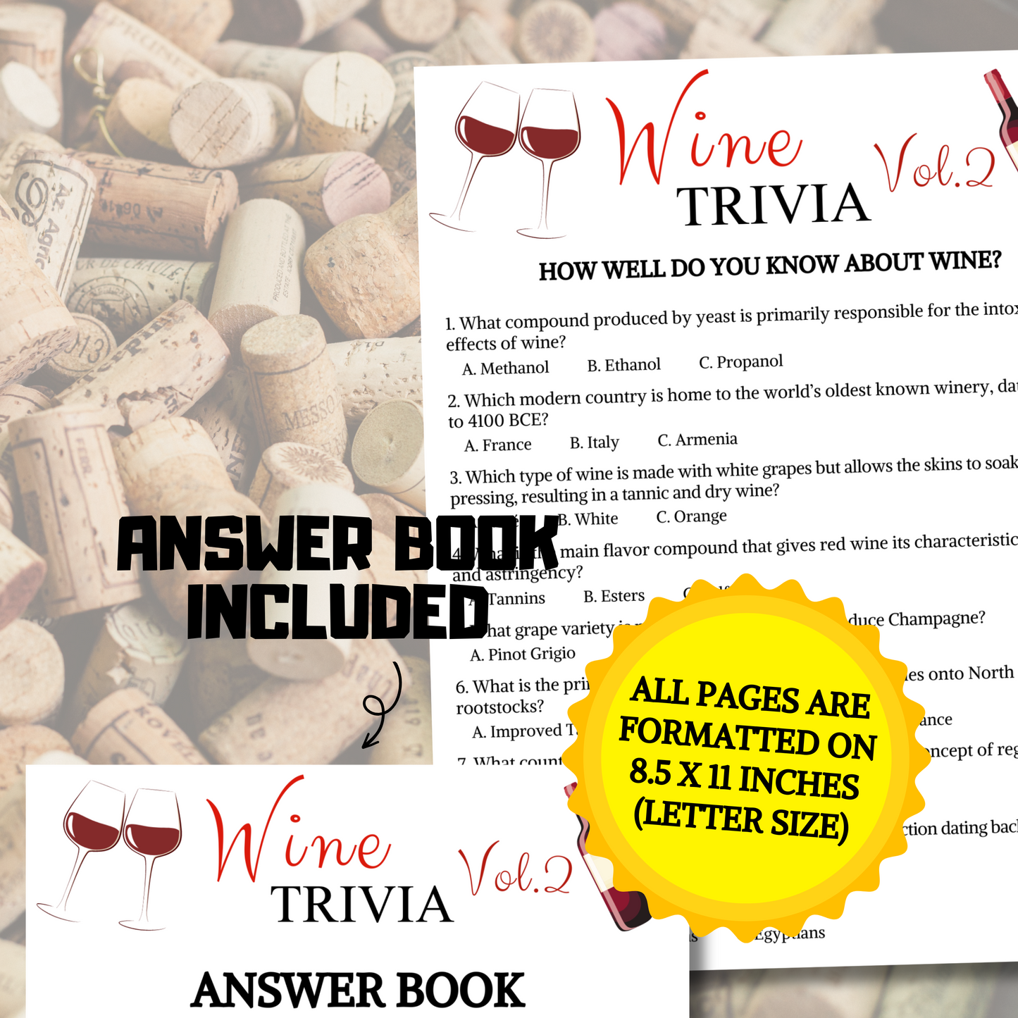 Wine Trivia Game Vol.2 | Wine Knowledge Quiz Game