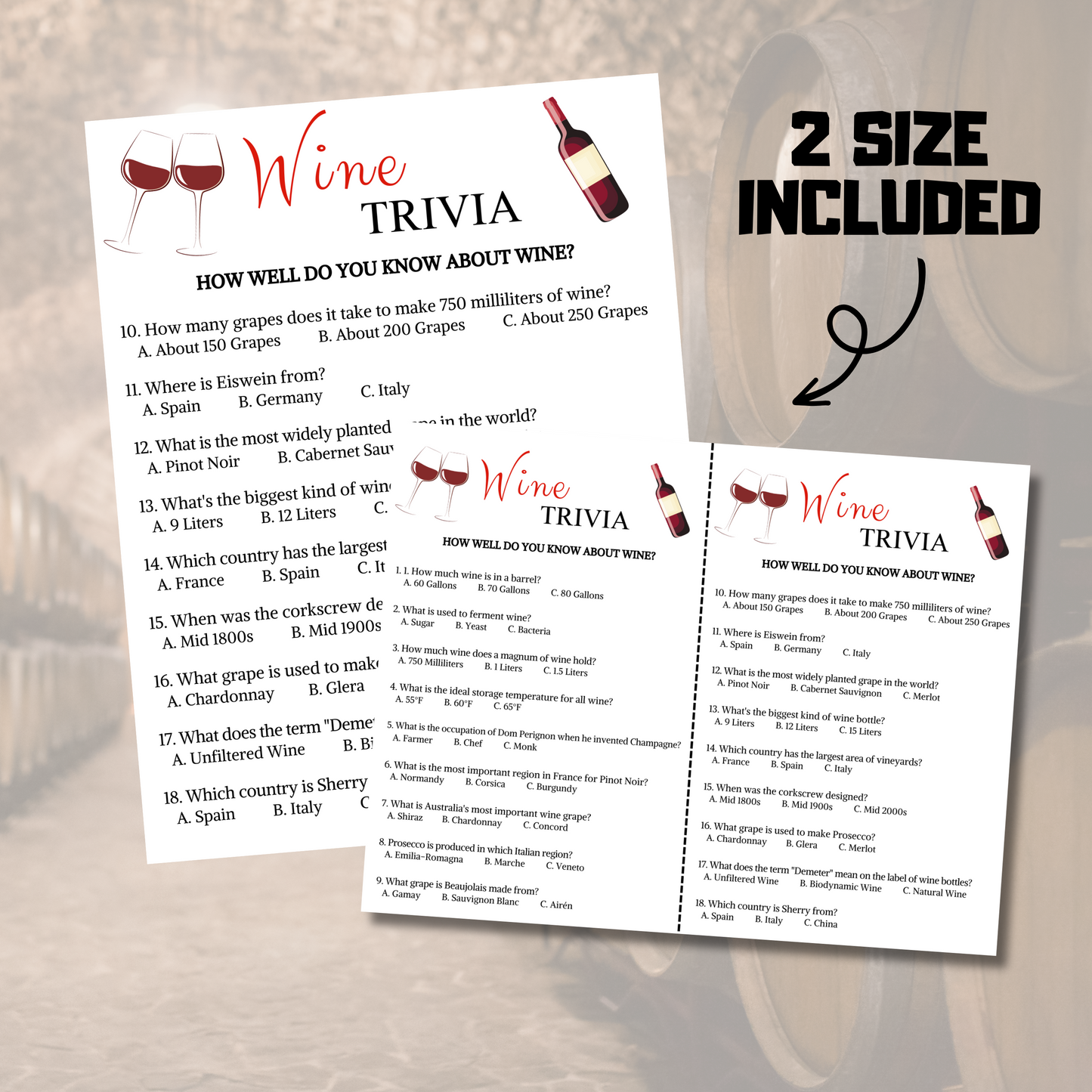 Wine Trivia Game | Wine Knowledge Quiz Game